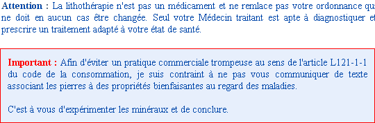 Aventurine et avertissement