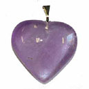 G411 Pendentif coeur Améthyste 25 mm