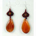 EAGNS4 Boucles d'oreilles Agate