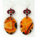 EAGNS5 Boucles d'oreilles Agate