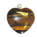 GTE20 Pendentif Coeur Oeil de tigre 