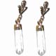 O123 Boucles d'oreilles Cristal de roche, la paire