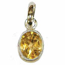 G518 Pendentif ovale Citrine