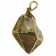 G229CI Pendentif Pointe Citrine serti doré