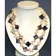 CFWP705 Collier perles BIwa et Agate