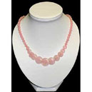 CRQ22 Collier quartz rose 45cm