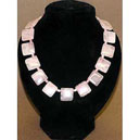 CRQ25 Collier quartz rose 42cm