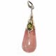 G529RQ Pendentif goutte en quartz rose