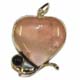 G520RQ Pendentif Quartz rose Coeur