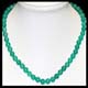 CGA8 Collier Agate verte boules 8MM 42CM