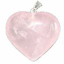 G412 Pendentif Quartz rose coeur 25mm