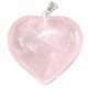 G412 Pendentif Quartz rose Coeur 25mm