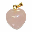 G106RQ pendentif Quartz rose coeur 15mm