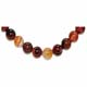 CRA8 Collier Agate rubannée boules 8 mm 42CM