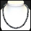 CSF8 Collier Obsidienne 8mm 42cm