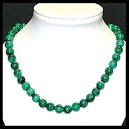 CMA8E Collier Malachite extra boules 8mm 42cm