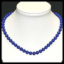 CHOLA850 Collier Howlite teinte Lapis boules 8mm montage noué 50