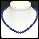 CHOLA850 Collier Howlite teinte Lapis boules 8mm montage noué 50cm